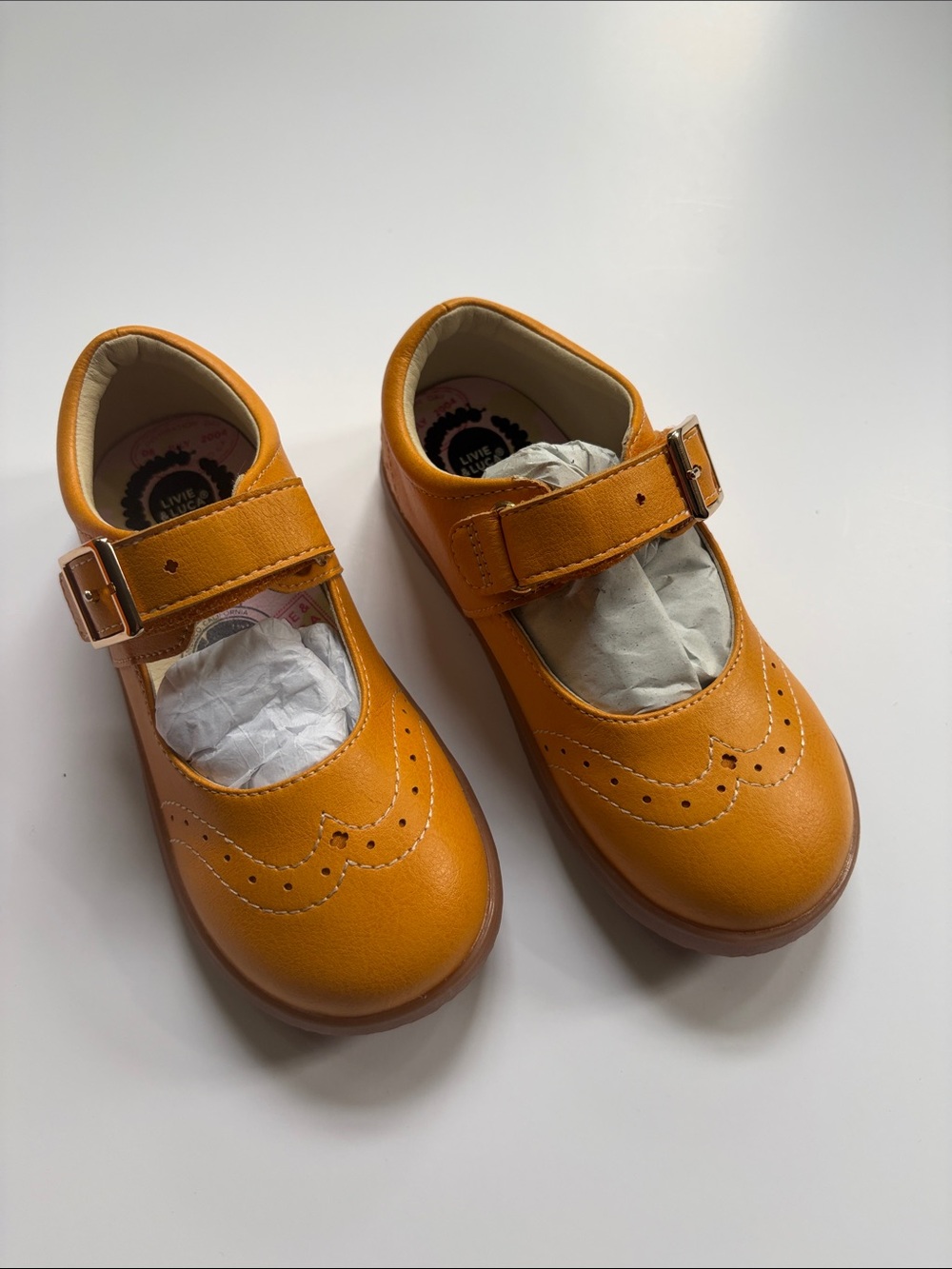 Livie & Luca Girls' Mary Jane Dress Shoes in Butterscotch Yellow